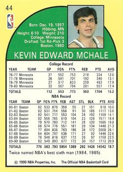 1990-91 Hoops #44 Kevin McHale Back