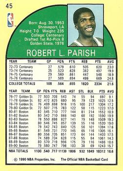 1990-91 Hoops #45 Robert Parish Back