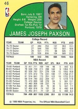 1990-91 Hoops #46 Jim Paxson Back