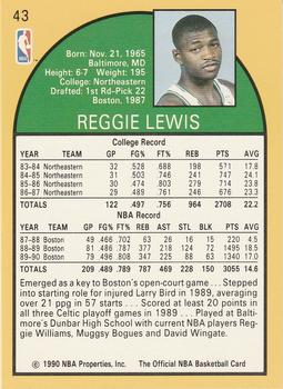 1990-91 Hoops #43 Reggie Lewis Back