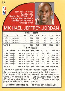 1990-91 Hoops #65 Michael Jordan Back