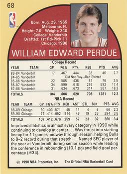 1990-91 Hoops #68 Will Perdue Back