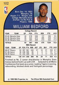 1990-91 Hoops #102 William Bedford Back