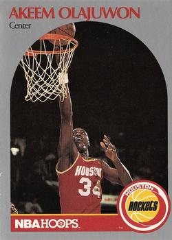 1990-91 Hoops #127 Akeem Olajuwon Front