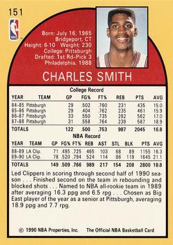 1990-91 Hoops #151 Charles Smith Back