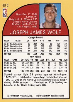 1990-91 Hoops #152 Joe Wolf Back