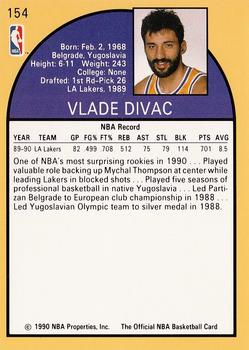 1990-91 Hoops #154 Vlade Divac Back