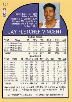 1990-91 Hoops #161 Jay Vincent Back