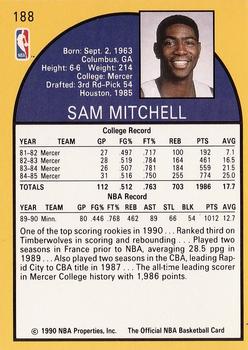 1990-91 Hoops #188 Sam Mitchell Back