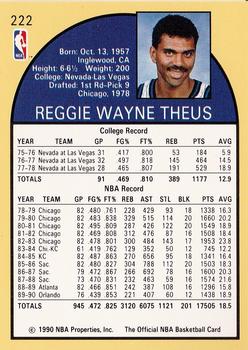 1990-91 Hoops #222 Reggie Theus Back