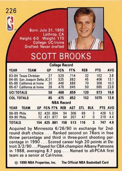 1990-91 Hoops #226 Scott Brooks Back