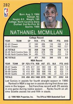 1990-91 Hoops #282 Nate McMillan Back