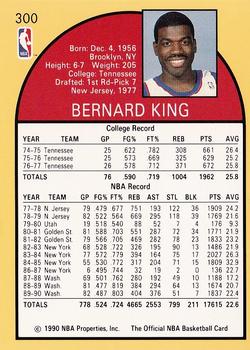 1990-91 Hoops #300 Bernard King Back