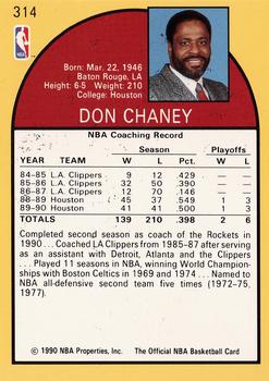 1990-91 Hoops #314 Don Chaney Back