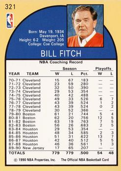 1990-91 Hoops #321 Bill Fitch Back