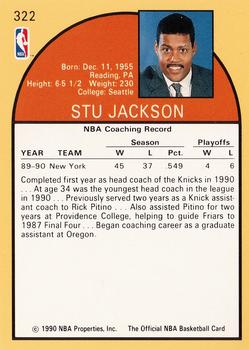 1990-91 Hoops #322 Stu Jackson Back