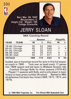 1990-91 Hoops #330 Jerry Sloan Back
