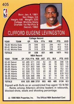 1990-91 Hoops #405 Cliff Levingston Back