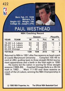 1990-91 Hoops #422 Paul Westhead Back