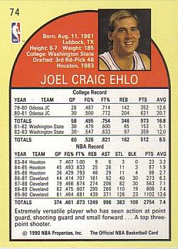 1990-91 Hoops #74 Craig Ehlo Back