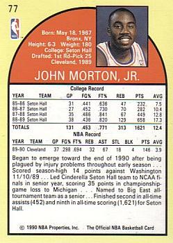 1990-91 Hoops #77 John Morton Back
