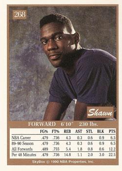 1990-91 SkyBox #268 Shawn Kemp Back