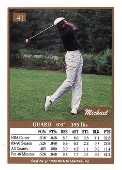 1990-91 SkyBox #41 Michael Jordan Back