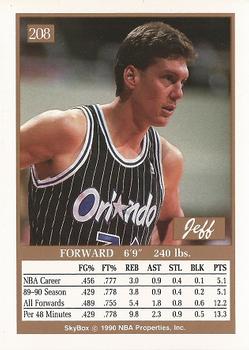 1990-91 SkyBox #208 Jeff Turner Back