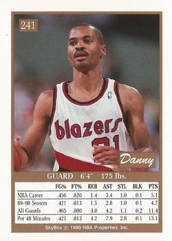 1990-91 SkyBox #241 Danny Young Back