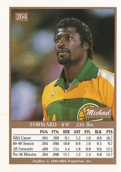1990-91 SkyBox #264 Michael Cage Back