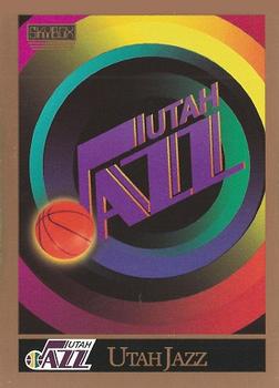 1990-91 SkyBox #353 Utah Jazz Front