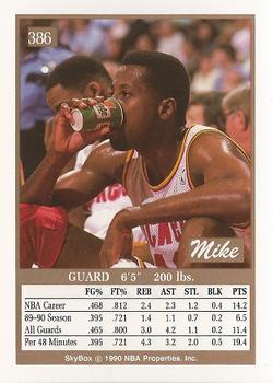 1990-91 SkyBox #386 Mike Woodson Back