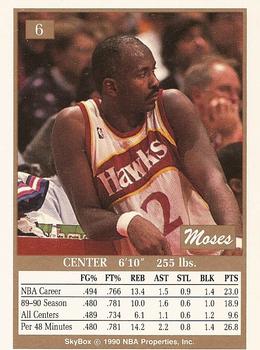 1990-91 SkyBox #6 Moses Malone Back