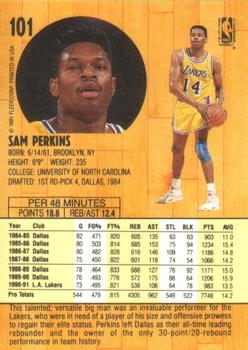 1991-92 Fleer #101 Sam Perkins Back