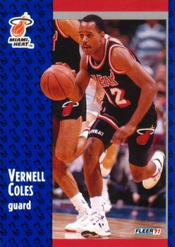 1991-92 Fleer #106 Vernell Coles Front