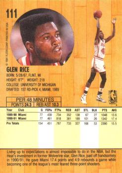 1991-92 Fleer #111 Glen Rice Back