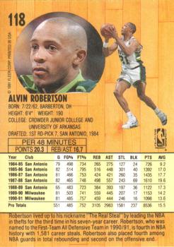 1991-92 Fleer #118 Alvin Robertson Back