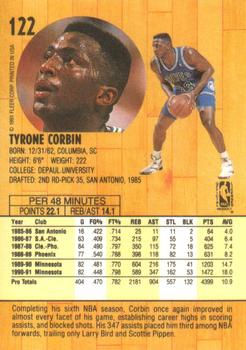 1991-92 Fleer #122 Tyrone Corbin Back