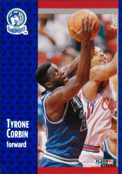1991-92 Fleer #122 Tyrone Corbin Front