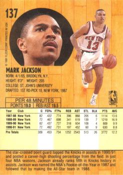1991-92 Fleer #137 Mark Jackson Back