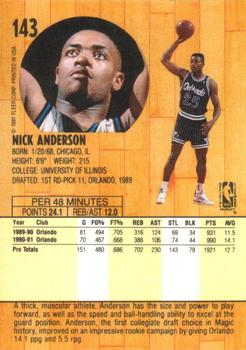 1991-92 Fleer #143 Nick Anderson Back