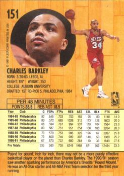 1991-92 Fleer #151 Charles Barkley Back