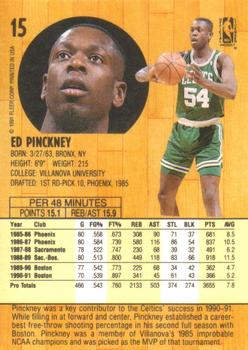 1991-92 Fleer #15 Ed Pinckney Back