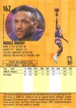 1991-92 Fleer #162 Negele Knight Back