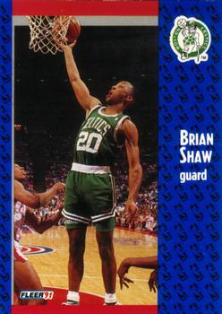 1991-92 Fleer #16 Brian Shaw Front