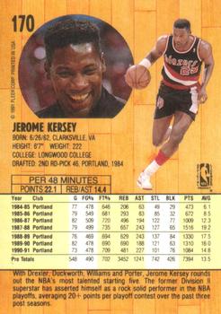 1991-92 Fleer #170 Jerome Kersey Back
