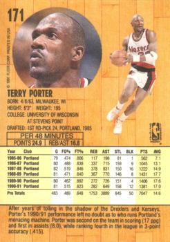 1991-92 Fleer #171 Terry Porter Back