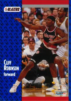 1991-92 Fleer #172 Cliff Robinson Front