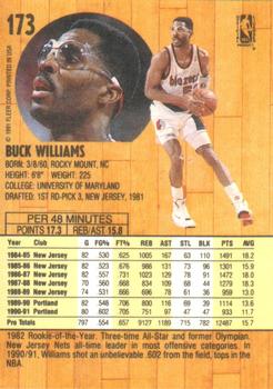 1991-92 Fleer #173 Buck Williams Back