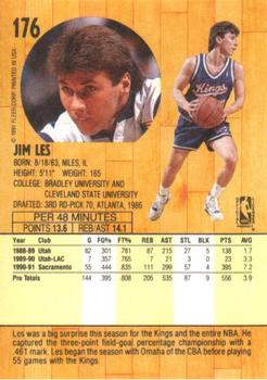 1991-92 Fleer #176 Jim Les Back